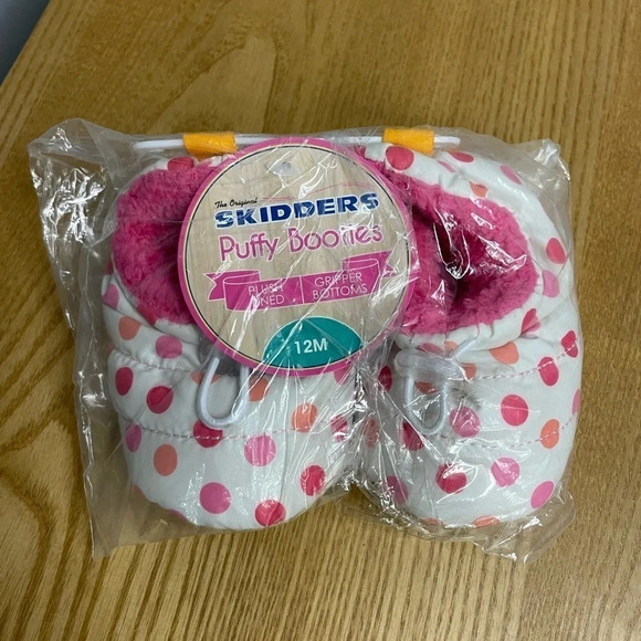 Skidders Puffers 12 months Non Slip Slippers Booties NEW - Picture 1 of 4